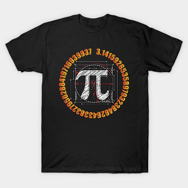 Happy Pi Day - Pi Constant Symbol Funny Math T-Shirt by TheInkElephant